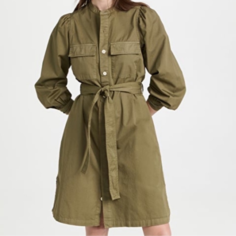 Alex Mill Cairo‎ Dress Long Sleeve in Bay Leaf XS